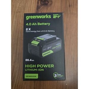 Greenworks 24V 4.0Ah Lithium-Ion High-Power Battery 86.4Wh Black 29322